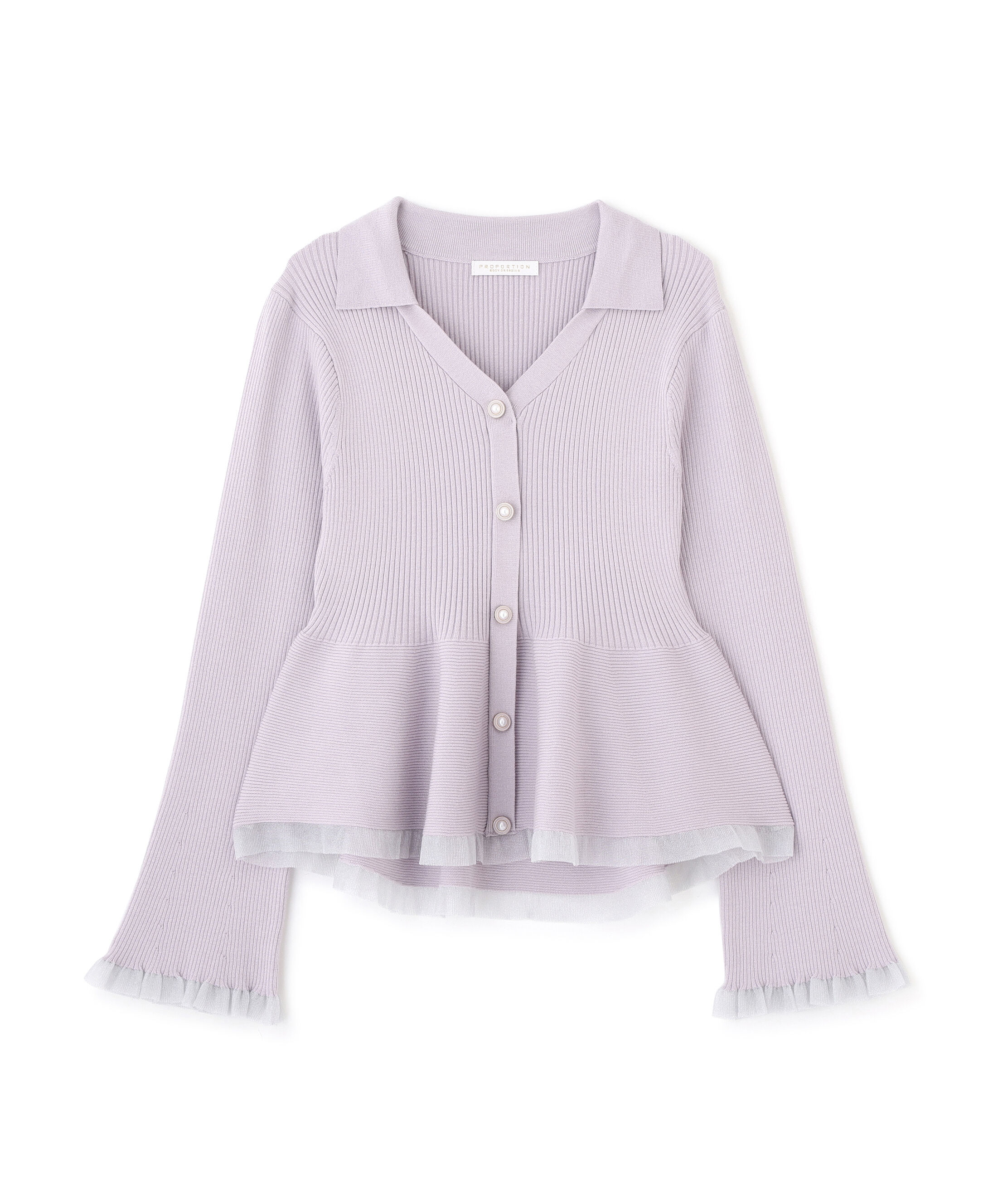 PROPORTION BODY DRESSING「シアー切り替えペプラムニット 26AW」|ニット・セーター|