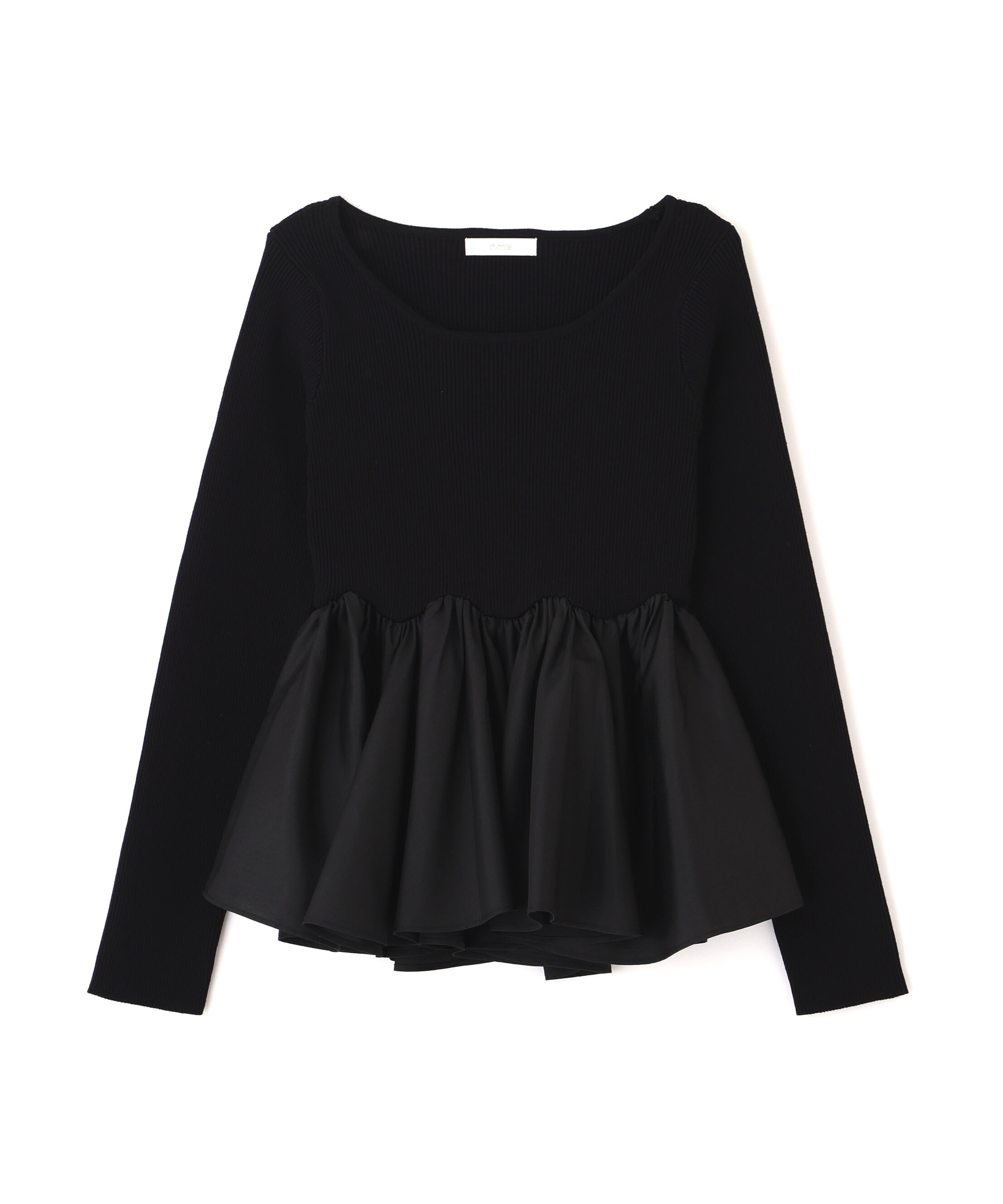  「＜a/mie＞チューリップペプラムヘムニット 26AW」|ニット・セーター|