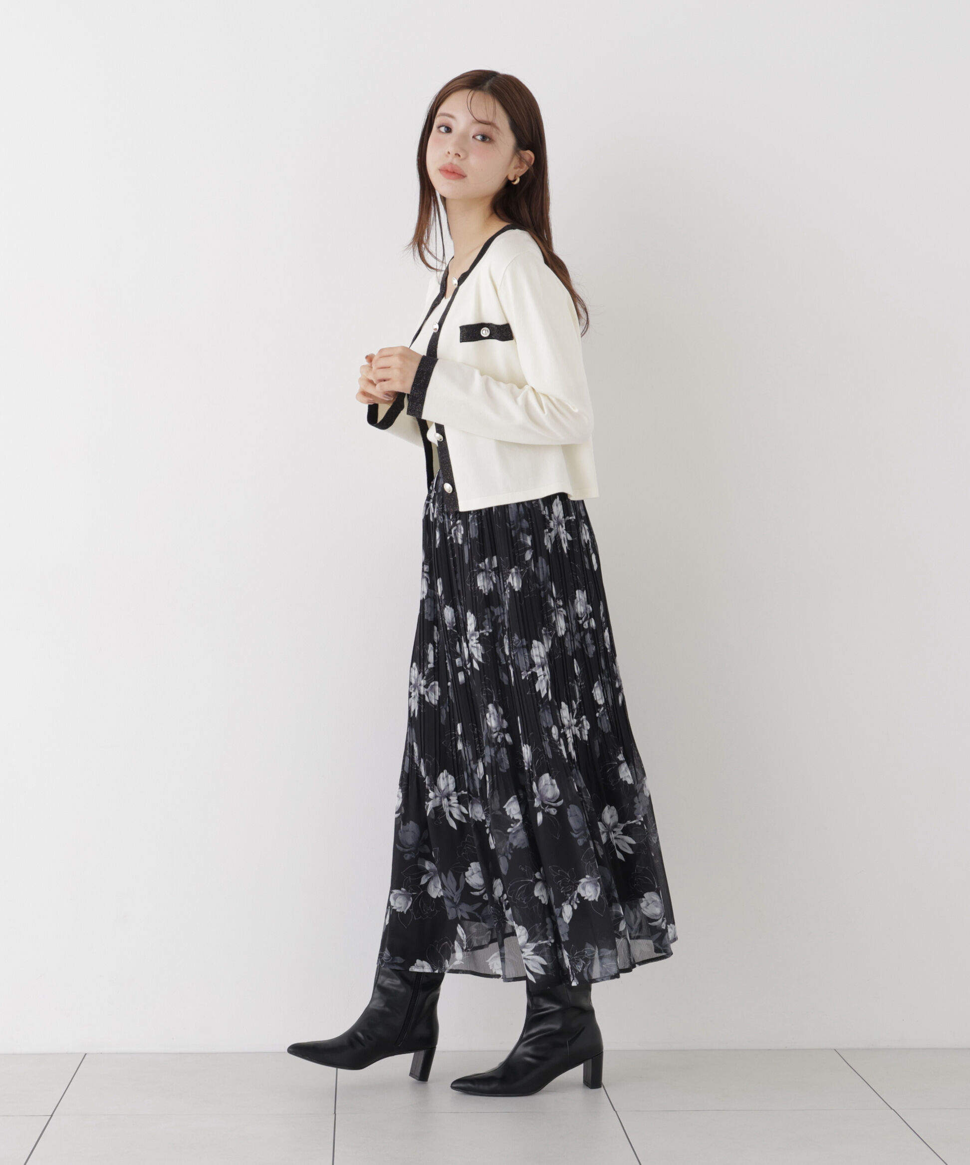 PROPORTION BODY DRESSING「フラワープリントプリーツスカート」|スカート|