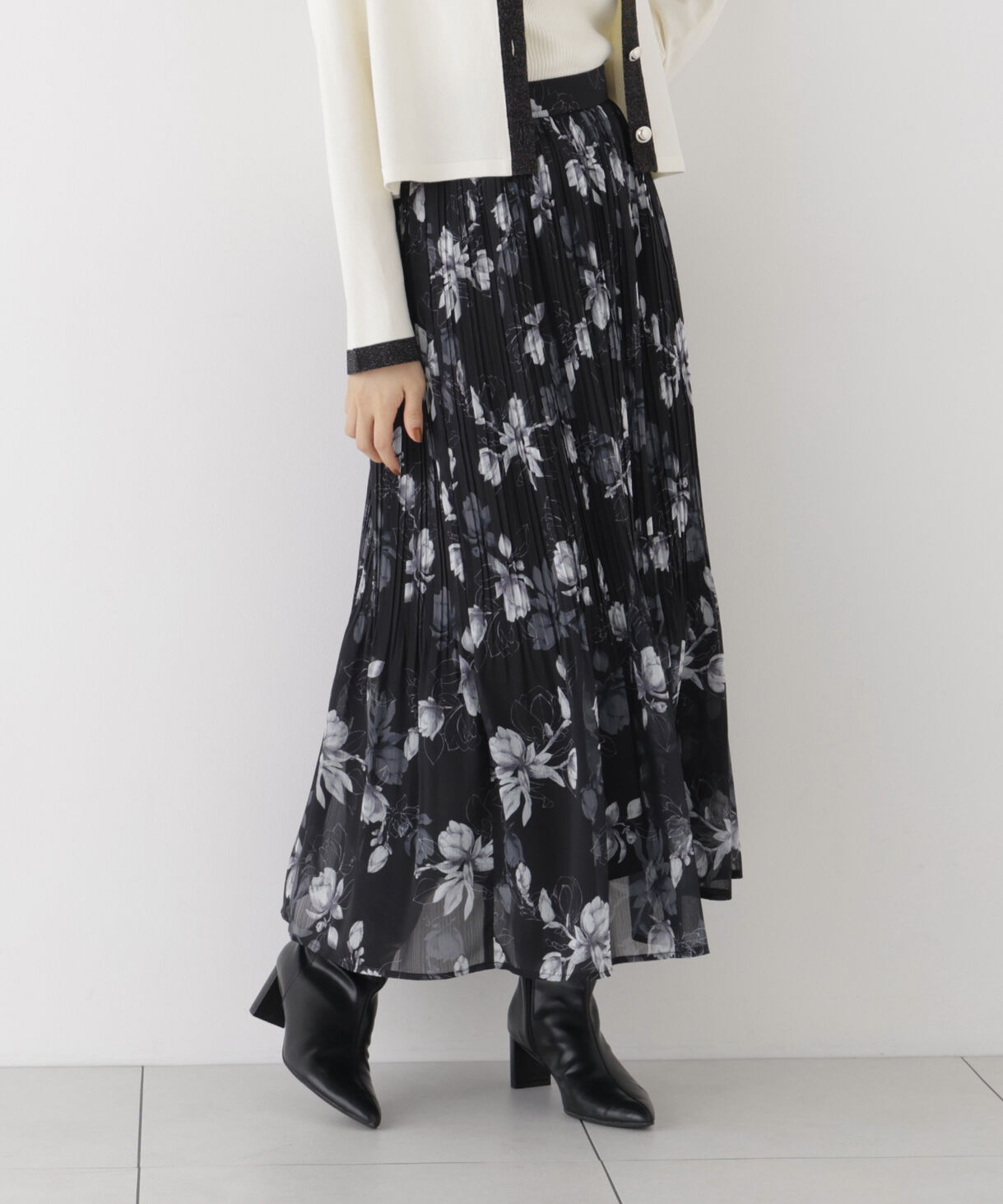 PROPORTION BODY DRESSING「フラワープリントプリーツスカート」|スカート|