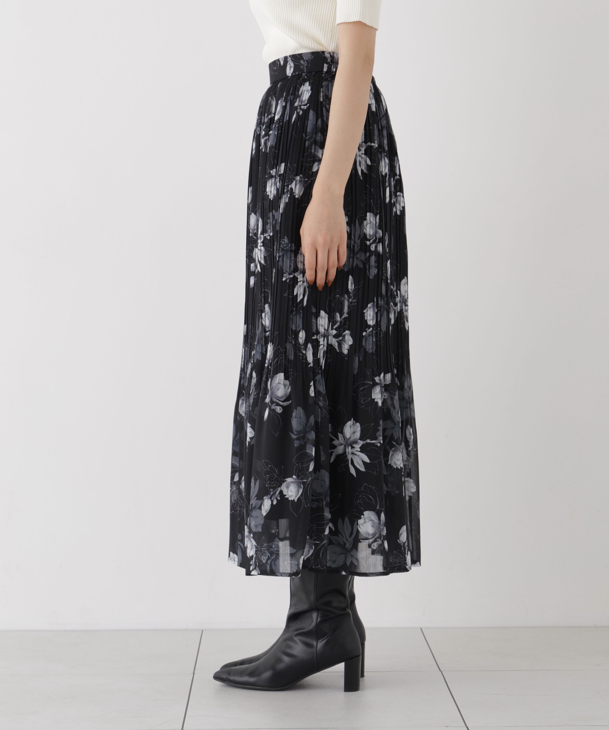 PROPORTION BODY DRESSING「フラワープリントプリーツスカート」|スカート|