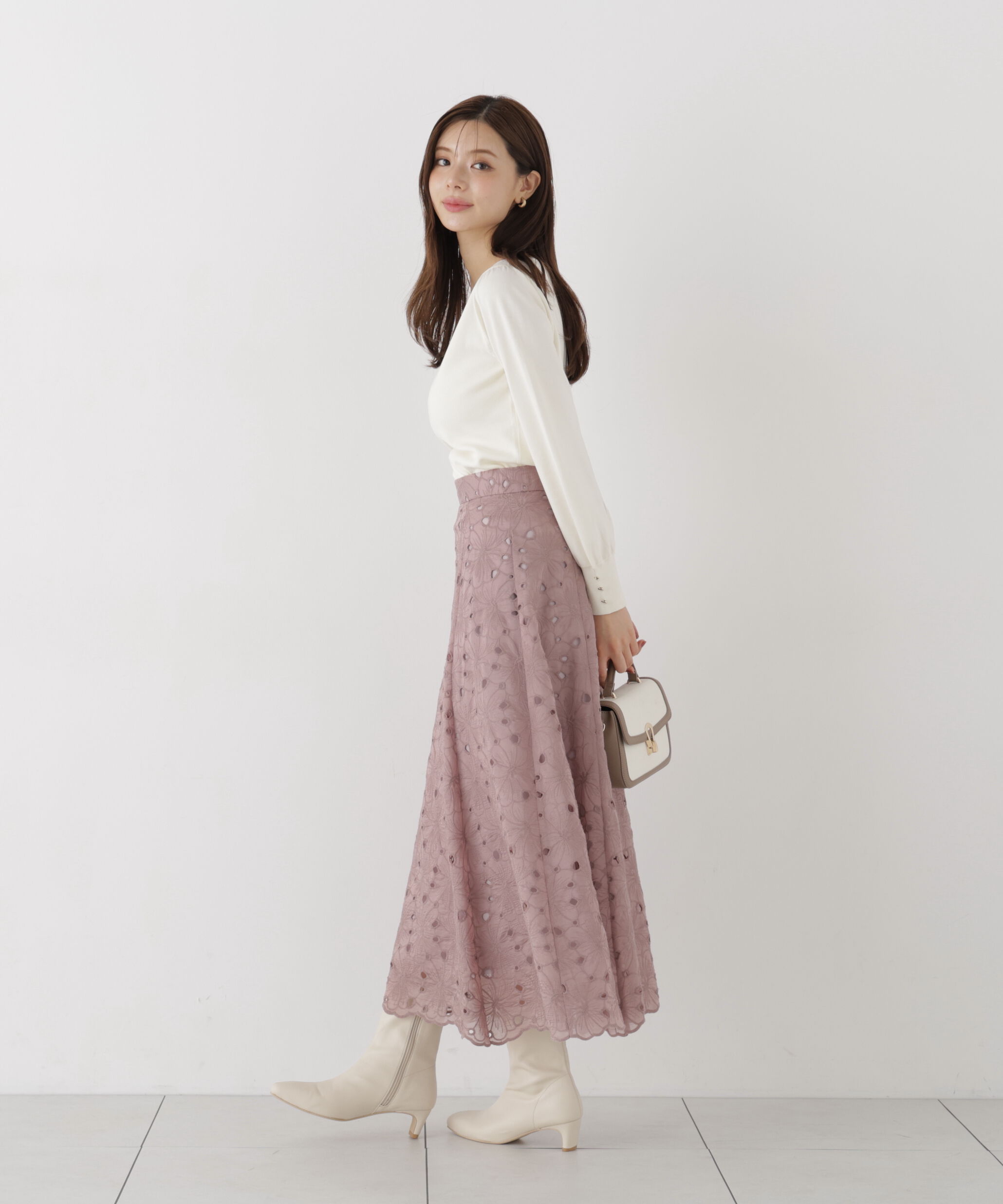 PROPORTION BODY DRESSING「パフスリーブ総針トップス 26AW」|ニット・セーター|