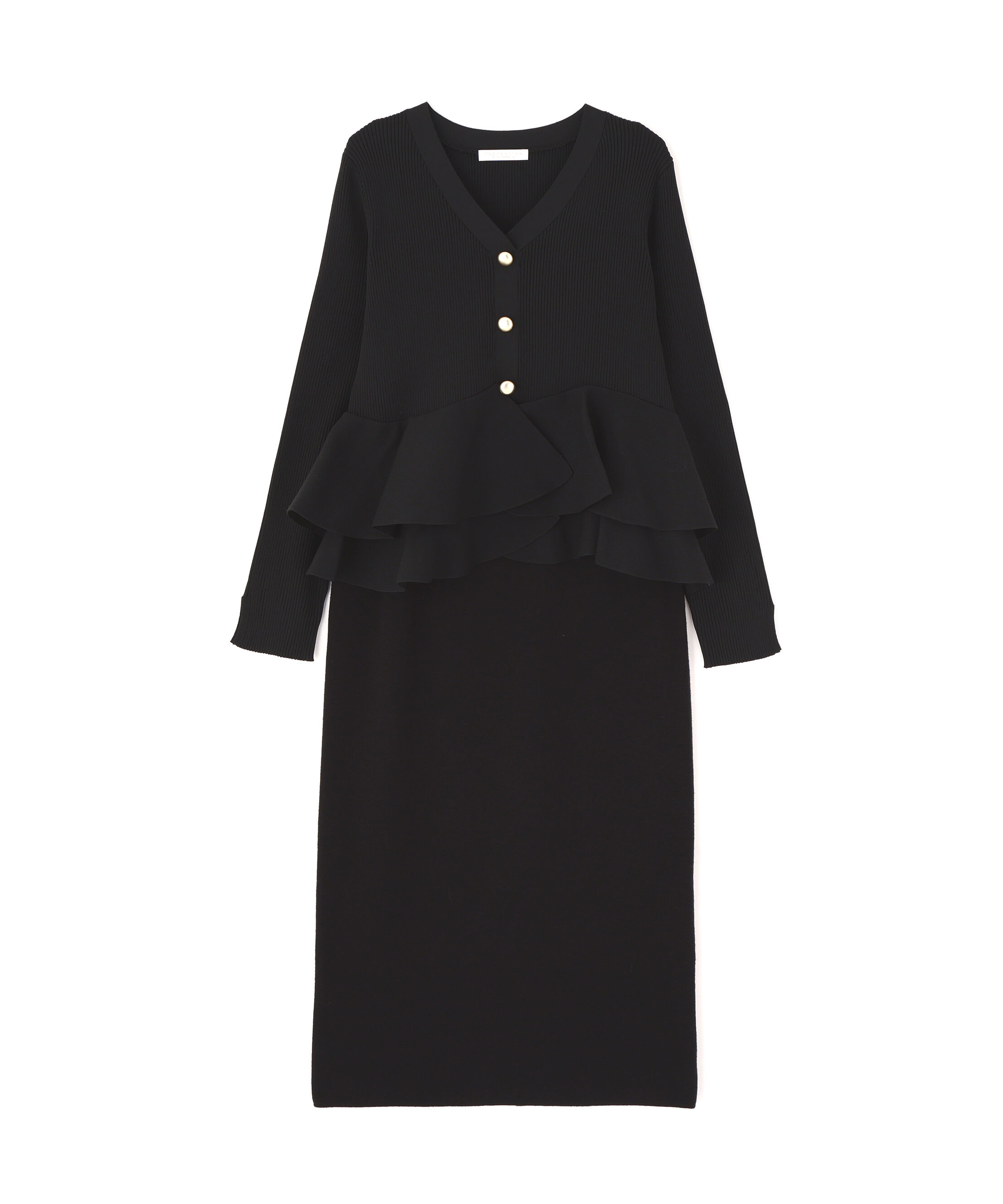 PROPORTION BODY DRESSING「変形ペプラムニットセットアップ 26AW」|ワンピース|