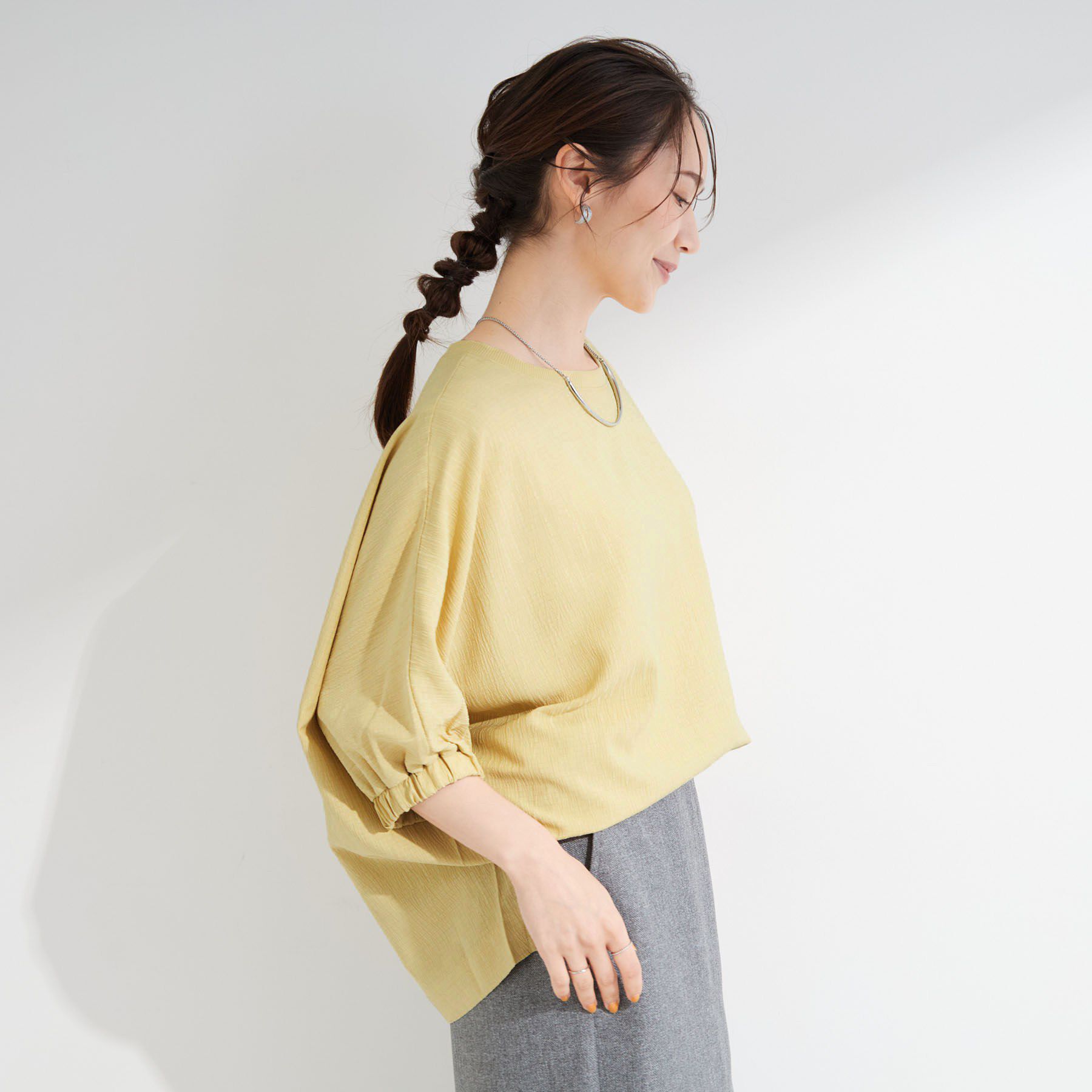 SHOO･LA･RUE「【インせず着られる/洗濯後しわになりにくい】しぼしぼドルマンブラウス」|シャツ・ブラウス|