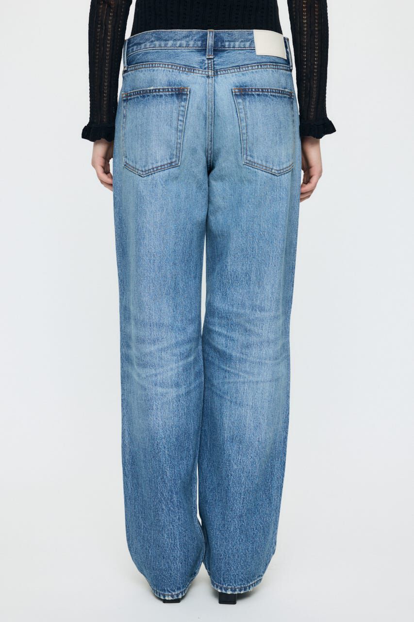 MOUSSY「MIDRISE DAMAGED SLIM ストレート」|デニム|