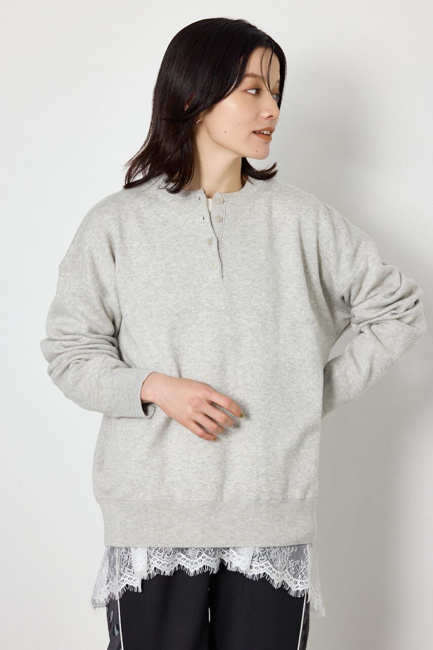 RODEO CROWNS「スウェットライクヘンリーニット」|ニット・セーター|L/T.GRY1
