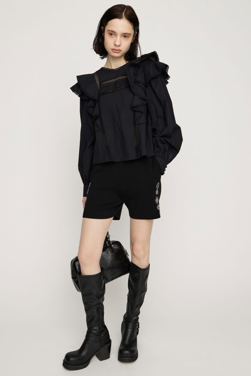 SLY「2WAY RIBBON FRILL LACE トップス」|シャツ・ブラウス|