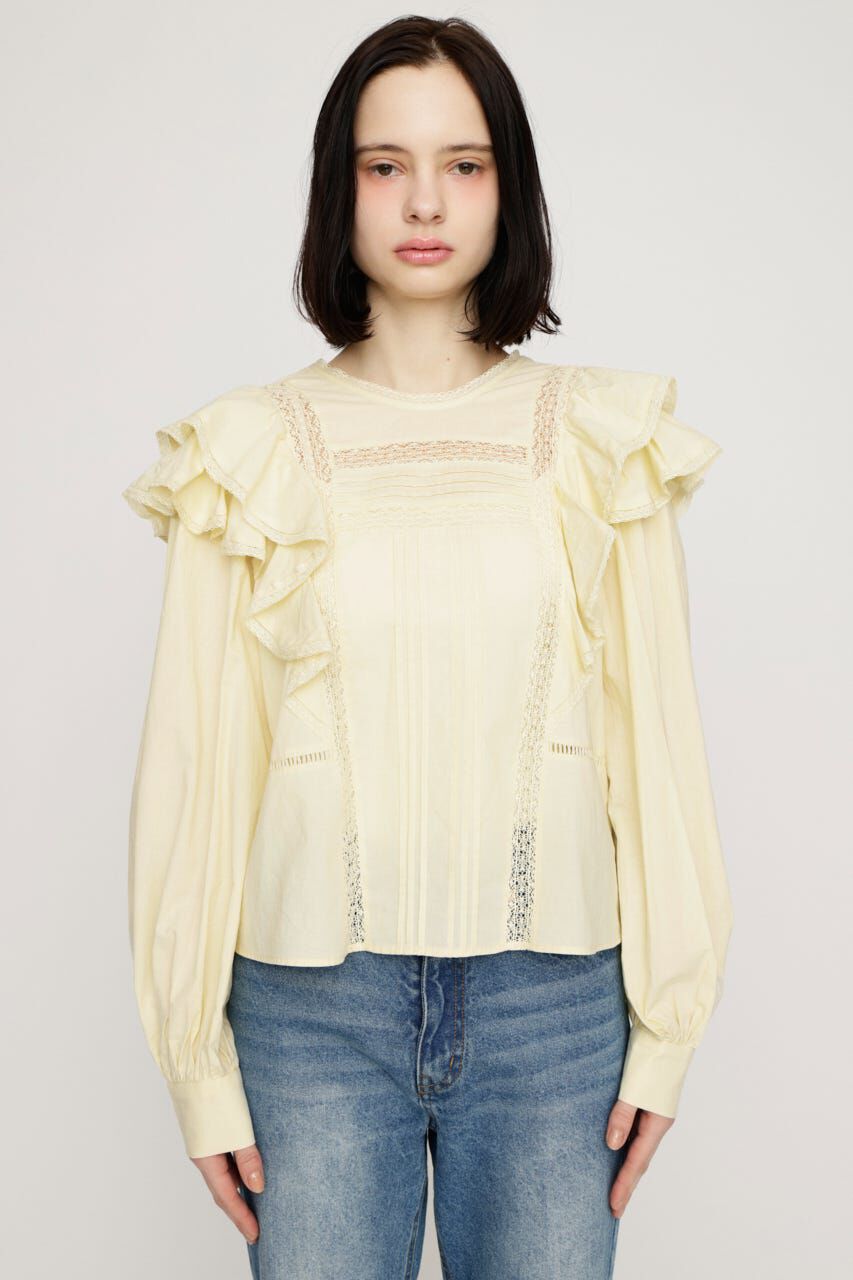 SLY「2WAY RIBBON FRILL LACE トップス」|シャツ・ブラウス|