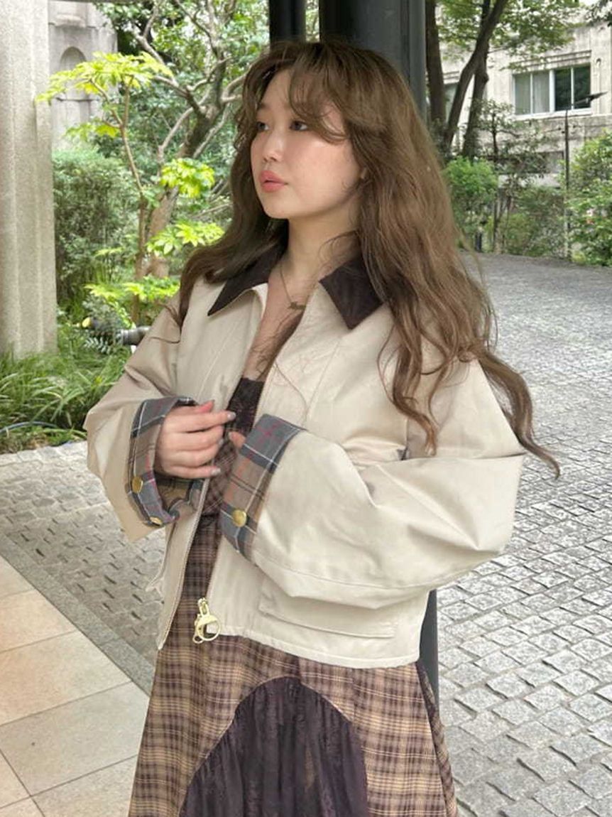FRAY I.D「【撥水】【Barbour】ショートフライトジャケット」|ブルゾン・スタジャン|