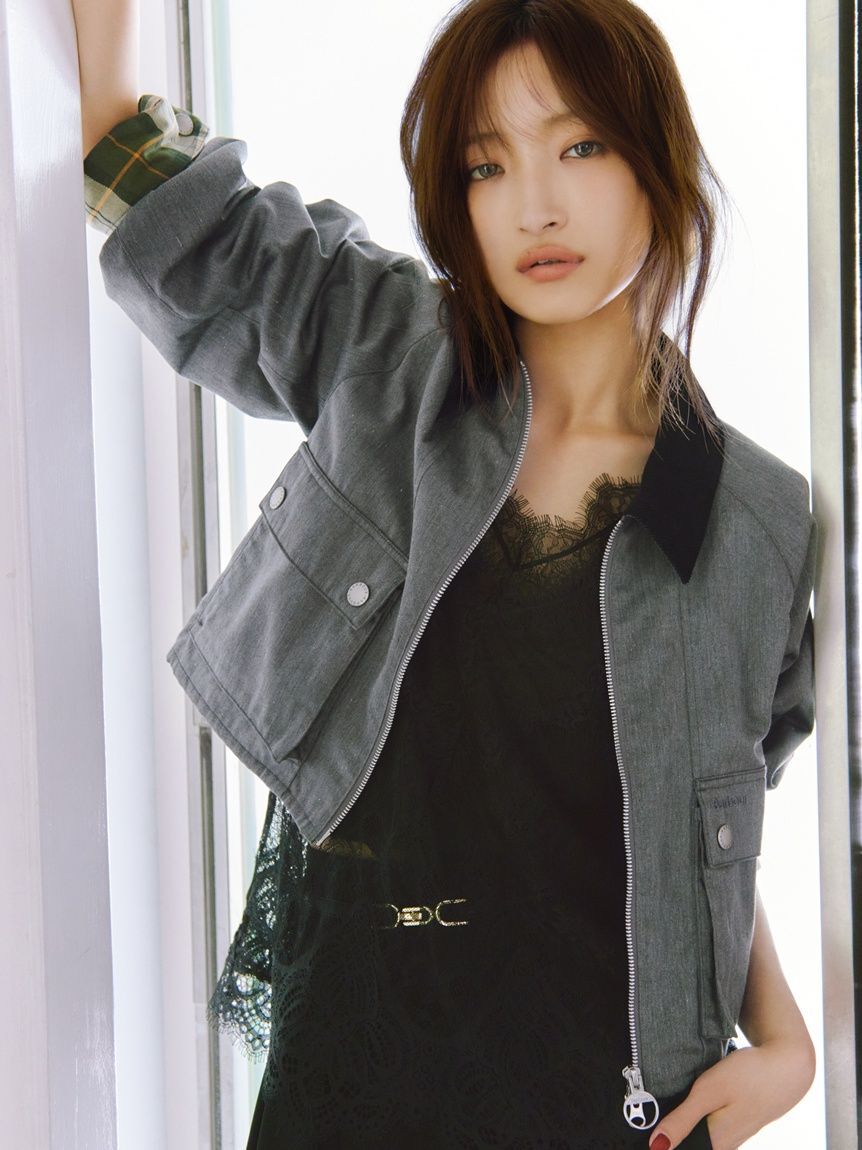 FRAY I.D「【撥水】【Barbour】ショートフライトジャケット」|ブルゾン・スタジャン|