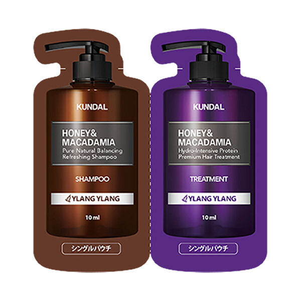  「KUNDAL クンダルH&Mシャンプー・ヘアトリートメント トライアル/イランイラン (各10ml)」|シャンプー|その他