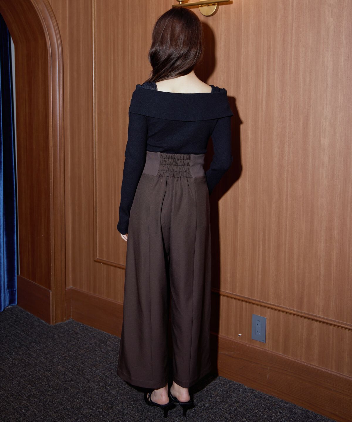 アンドクチュール「ウエストリブワイドパンツ」|その他|