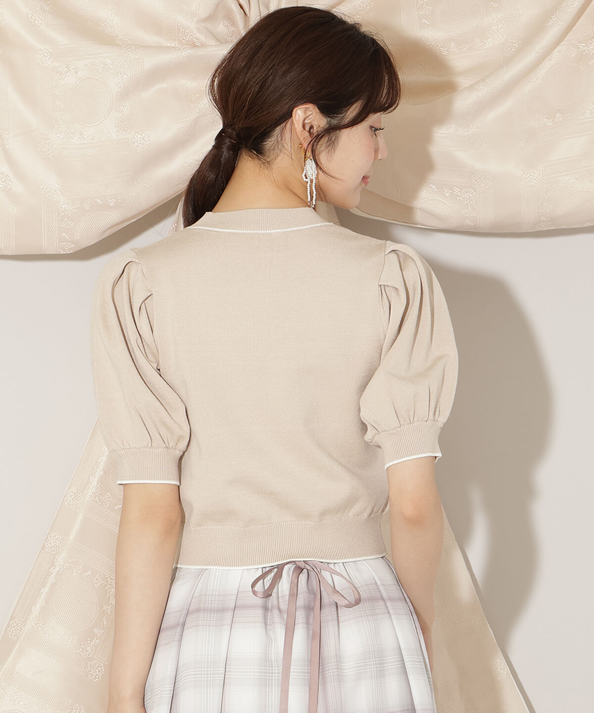 WILLSELECTION「ジャガードロゴパフニット」|ニット・セーター|