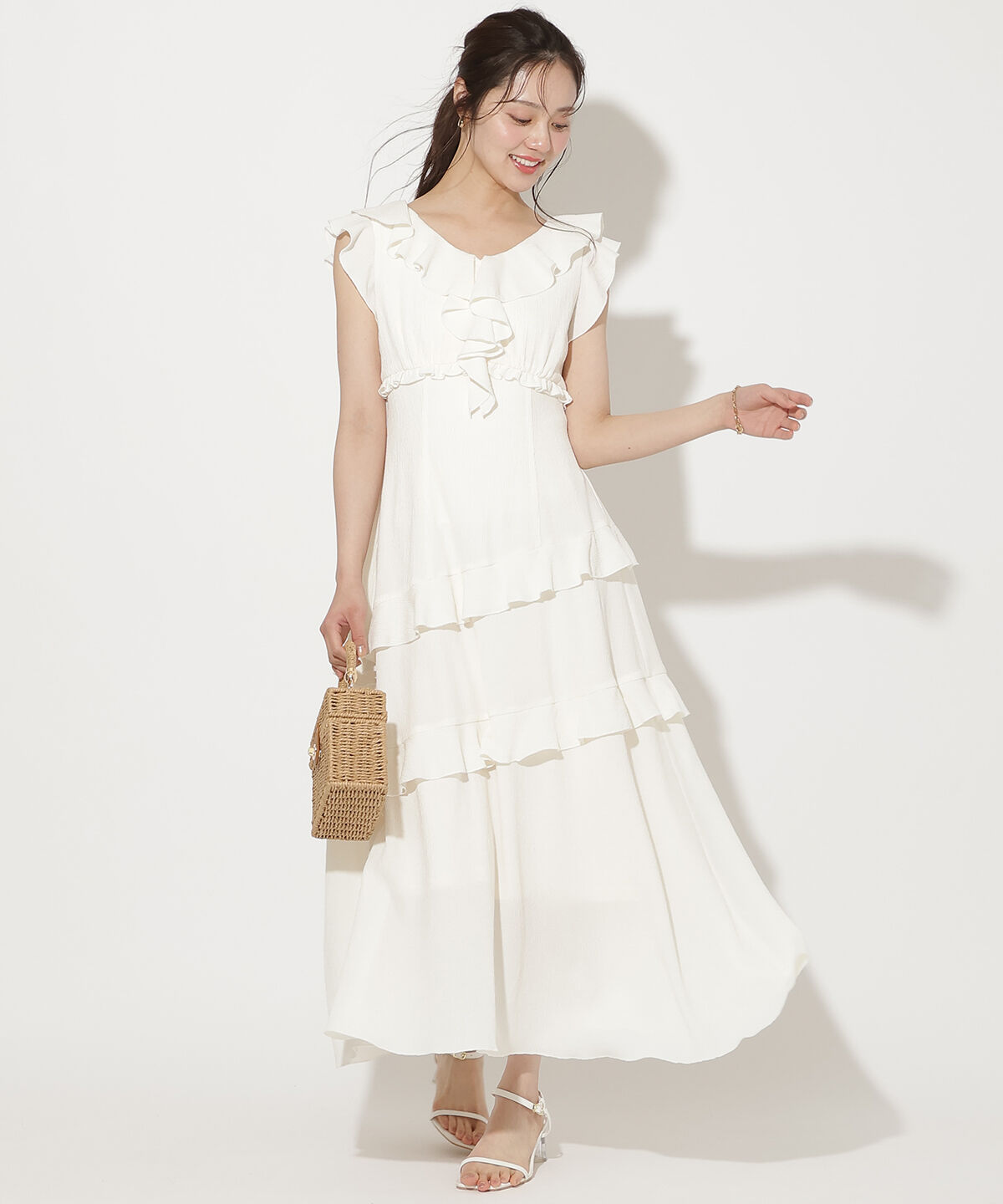 WILLSELECTION「ラッフルフリルティアードワンピース」|ワンピース|オフ