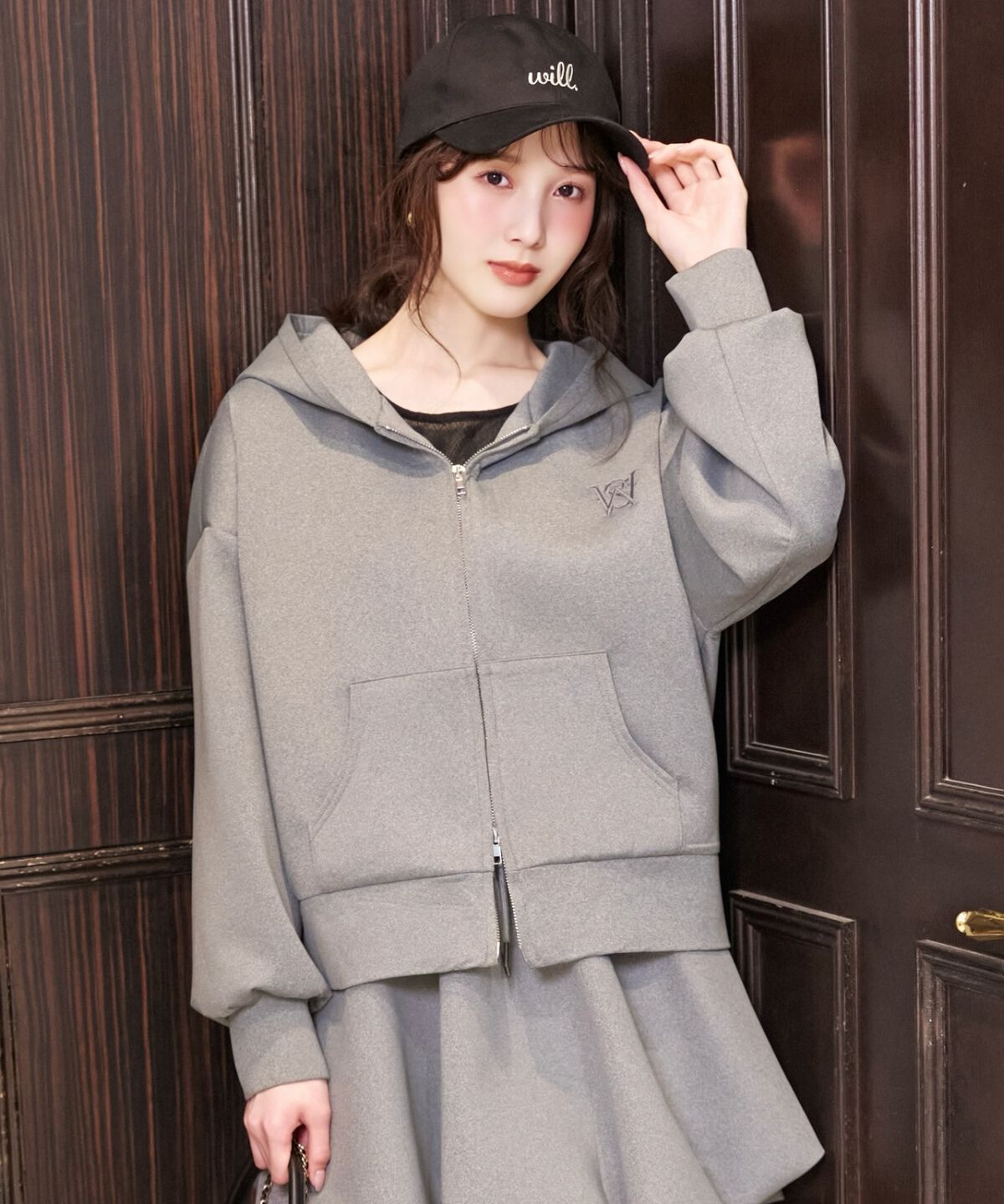 WILLSELECTION「ロゴ刺繍オーバーサイズフーディ」|パーカー|