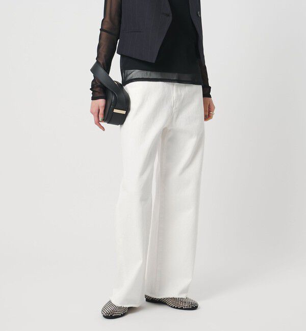 UNITED ARROWS「カットオフ デニムパンツ」|デニム|WHITE