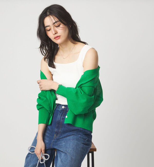 UNITED ARROWS green label relaxing「デコルテ フライス タンクトップ 抗菌」|タンクトップ|