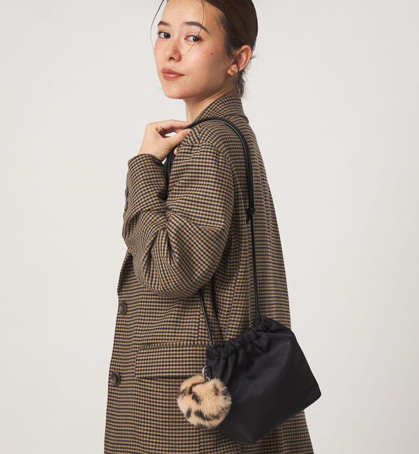 UNITED ARROWS green label relaxing「チャームつき 巾着ショルダーバッグ 2WAY」|ショルダー・メッセンジャー|BLACK