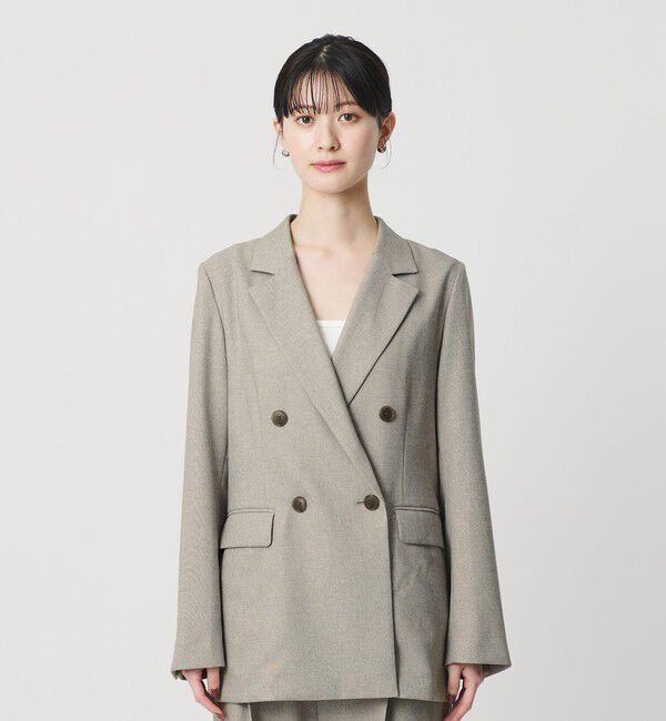 BEAUTY&YOUTH UNITED ARROWS「リネンライク ダブルジャケット」|テーラードジャケット|