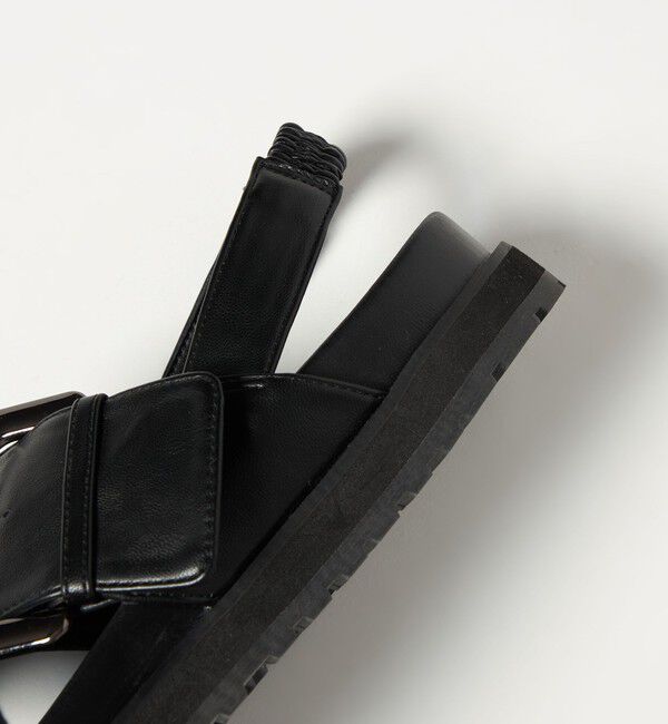 BEAUTY&YOUTH UNITED ARROWS「ビッグバックル クロスストラップ サンダル」|サンダル|