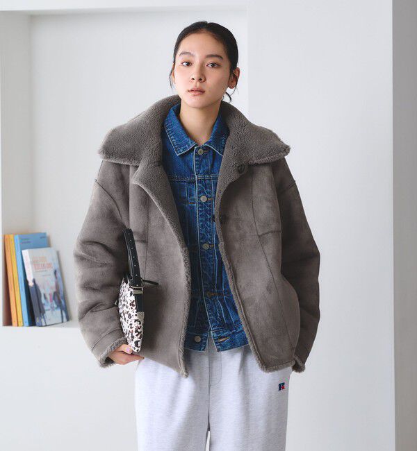 BEAUTY&YOUTH UNITED ARROWS「【WEB限定】ボア&times;フェイクムートン ループボタンジャケット 2WAY」|その他|