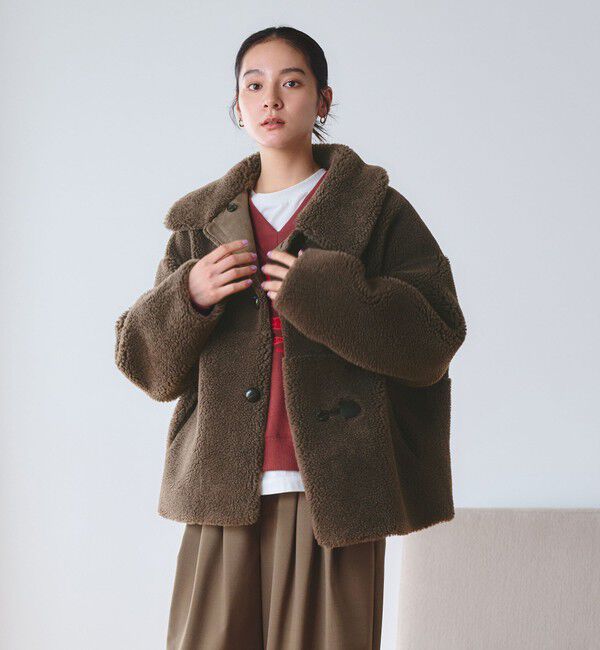 BEAUTY&YOUTH UNITED ARROWS「【WEB限定】ボア&times;フェイクムートン ループボタンジャケット 2WAY」|その他|