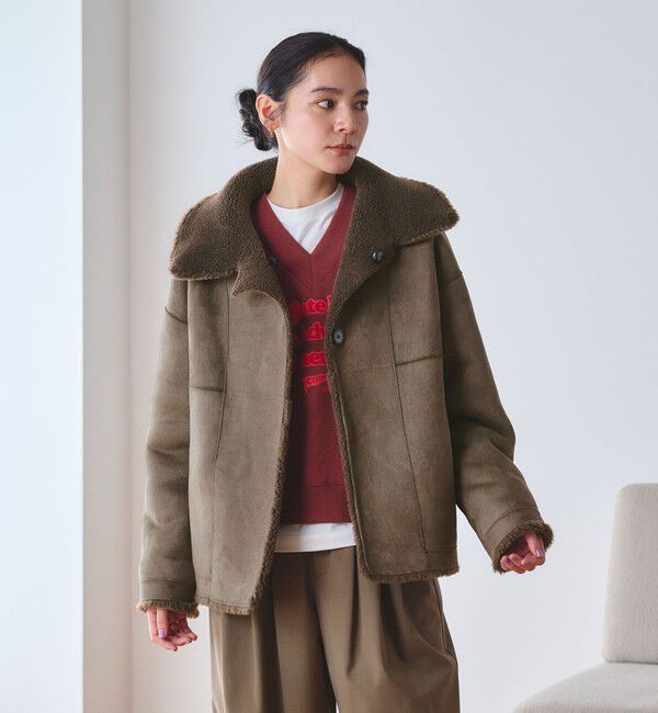 BEAUTY&YOUTH UNITED ARROWS「【WEB限定】ボア&times;フェイクムートン ループボタンジャケット 2WAY」|その他|