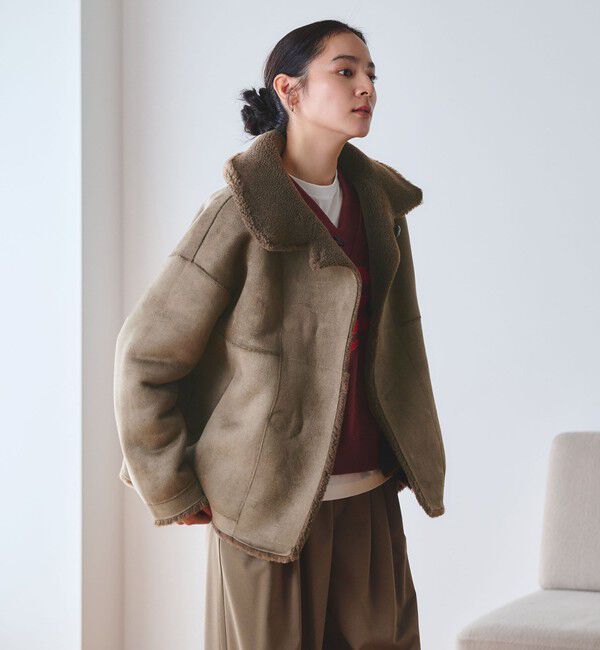 BEAUTY&YOUTH UNITED ARROWS「【WEB限定】ボア&times;フェイクムートン ループボタンジャケット 2WAY」|その他|
