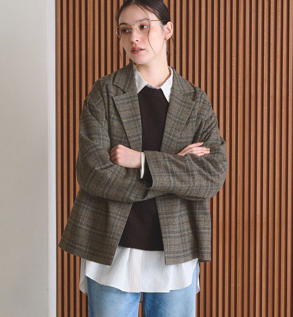 BEAUTY&YOUTH UNITED ARROWS「【WEB限定 Wardrobe DAILY MINIMAL】テーラード チェック ジャケット」|テーラードジャケット|