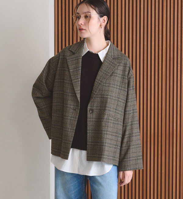 BEAUTY&YOUTH UNITED ARROWS「【WEB限定 Wardrobe DAILY MINIMAL】テーラード チェック ジャケット」|テーラードジャケット|