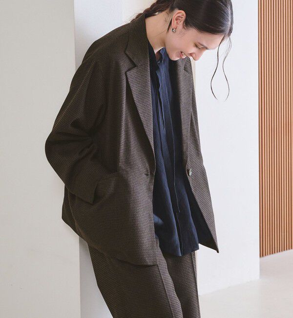 BEAUTY&YOUTH UNITED ARROWS「【WEB限定 Wardrobe DAILY MINIMAL】テーラード チェック ジャケット」|テーラードジャケット|DK.BROWN