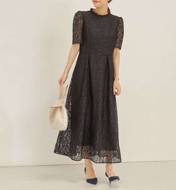 SHIPS for women「【SHIPS別注】kaene:コードレース ワンピース（セレモニー対応可）」|ワンピース|