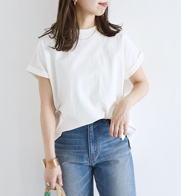 SHIPS any「〈抗菌防臭/洗濯機可能〉USAコットン フレンチスリーブ TEE」|Tシャツ・カットソー|