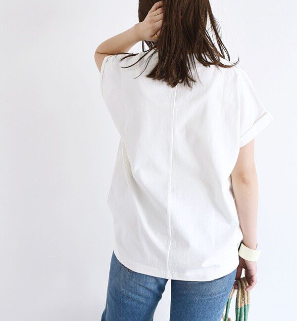 SHIPS any「〈抗菌防臭/洗濯機可能〉USAコットン フレンチスリーブ TEE」|Tシャツ・カットソー|