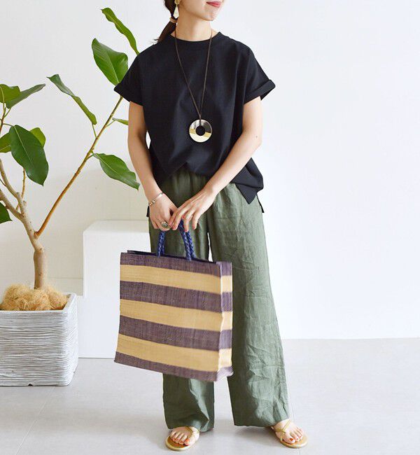 SHIPS any「〈抗菌防臭/洗濯機可能〉USAコットン フレンチスリーブ TEE」|Tシャツ・カットソー|
