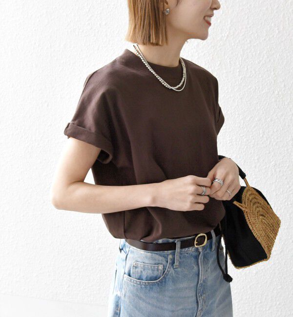 SHIPS any「〈抗菌防臭/洗濯機可能〉USAコットン フレンチスリーブ TEE」|Tシャツ・カットソー|