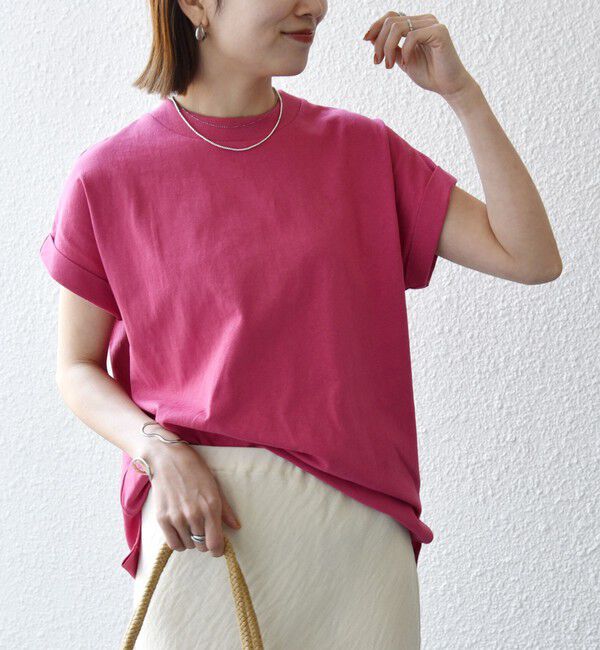 SHIPS any「〈抗菌防臭/洗濯機可能〉USAコットン フレンチスリーブ TEE」|Tシャツ・カットソー|