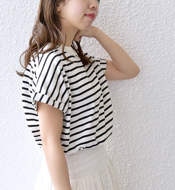 SHIPS any「〈抗菌防臭/洗濯機可能〉USAコットン フレンチスリーブ TEE」|Tシャツ・カットソー|