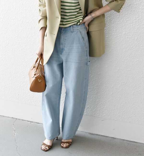 SHIPS any「〈洗濯機可能〉コクーンペインター デニムパンツ［SHIPS any DENIM］」|デニム|スカイブルー