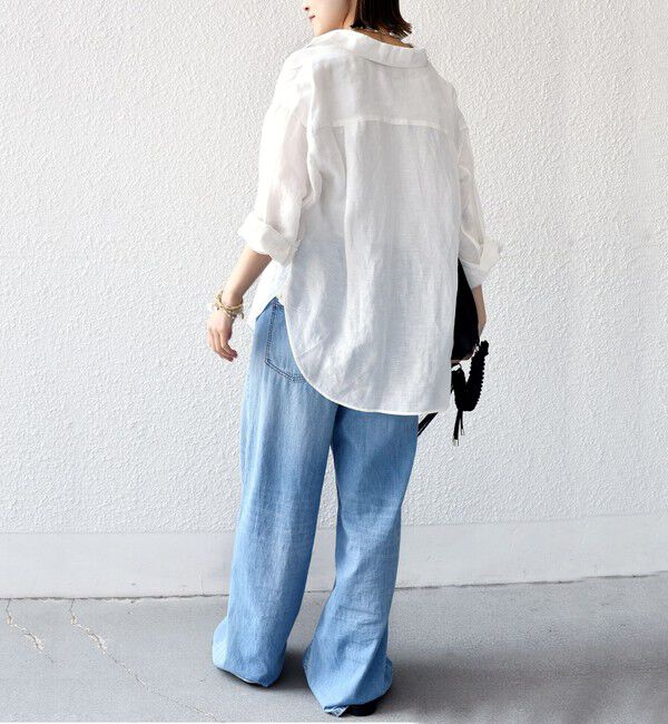 SHIPS for women「〈手洗い可能〉IMPERIAL LINEN オーバー シャツ」|シャツ・ブラウス|