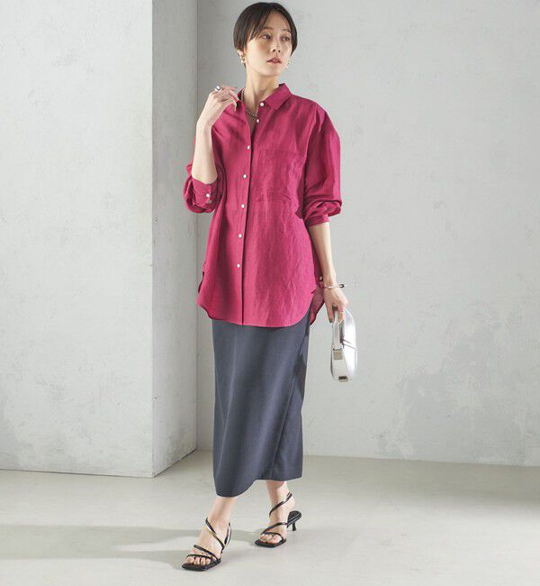 SHIPS for women「〈手洗い可能〉IMPERIAL LINEN オーバー シャツ」|シャツ・ブラウス|