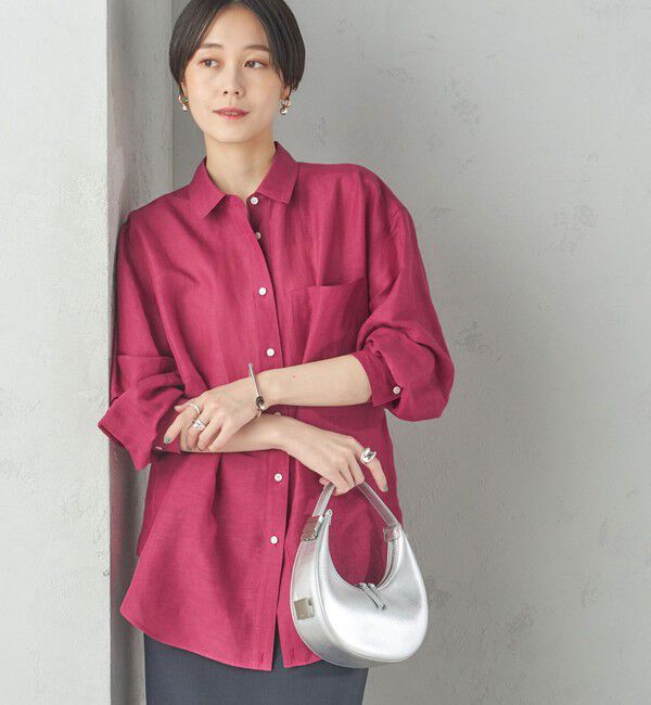 SHIPS for women「〈手洗い可能〉IMPERIAL LINEN オーバー シャツ」|シャツ・ブラウス|