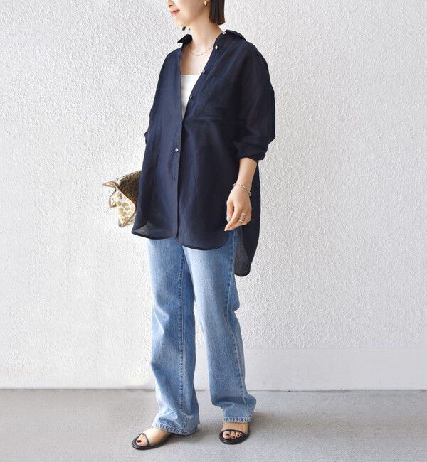 SHIPS for women「〈手洗い可能〉IMPERIAL LINEN オーバー シャツ」|シャツ・ブラウス|