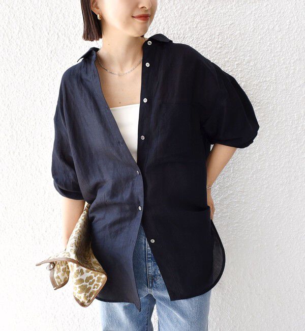SHIPS for women「〈手洗い可能〉IMPERIAL LINEN オーバー シャツ」|シャツ・ブラウス|