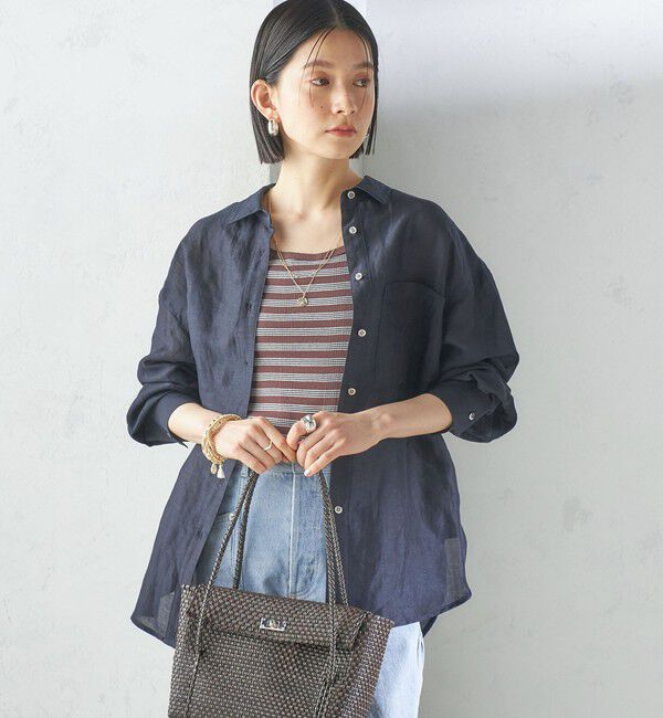 SHIPS for women「〈手洗い可能〉IMPERIAL LINEN オーバー シャツ」|シャツ・ブラウス|