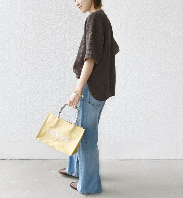 SHIPS for women「〈手洗い可能〉ランダム ブルーゼ ショート スリーブ プルオーバー」|Tシャツ・カットソー|