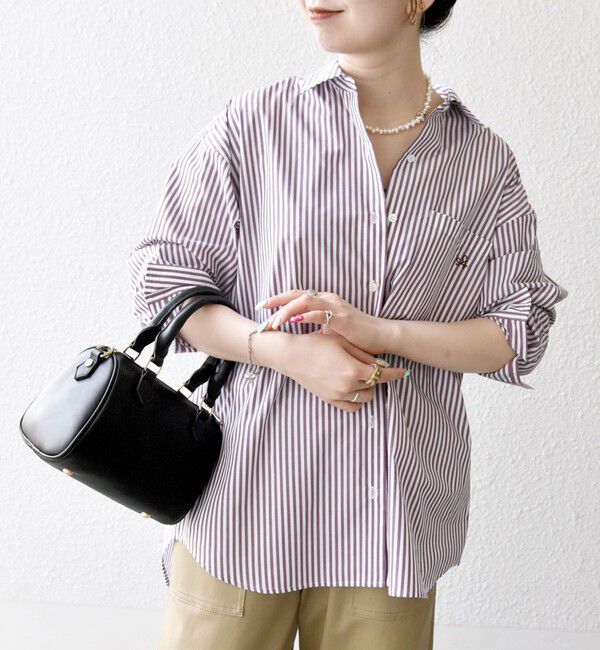 SHIPS any「〈洗濯機可能〉REPREVE レギュラーカラー ルーズ ポケット シャツ」|シャツ・ブラウス|