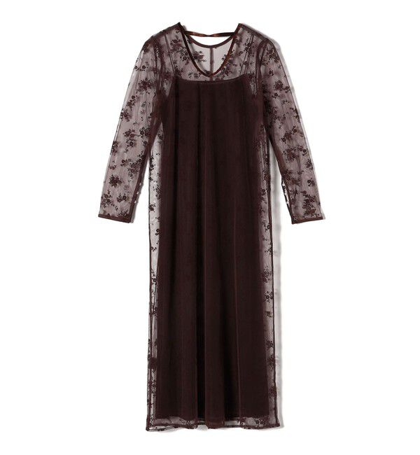 SHIPS for women「kaene:フロッキー レース ポリエステルベロア 2WAY ドレス（セレモニー対応可）」|ワンピース|