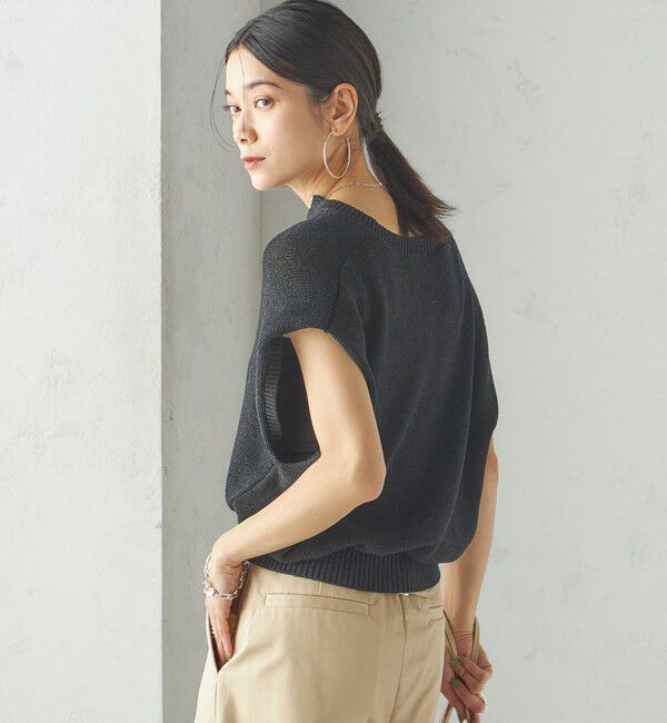 SHIPS for women「〈手洗い可能〉ポリエステル 麻 スキッパー プルオーバー」|プルオーバー|