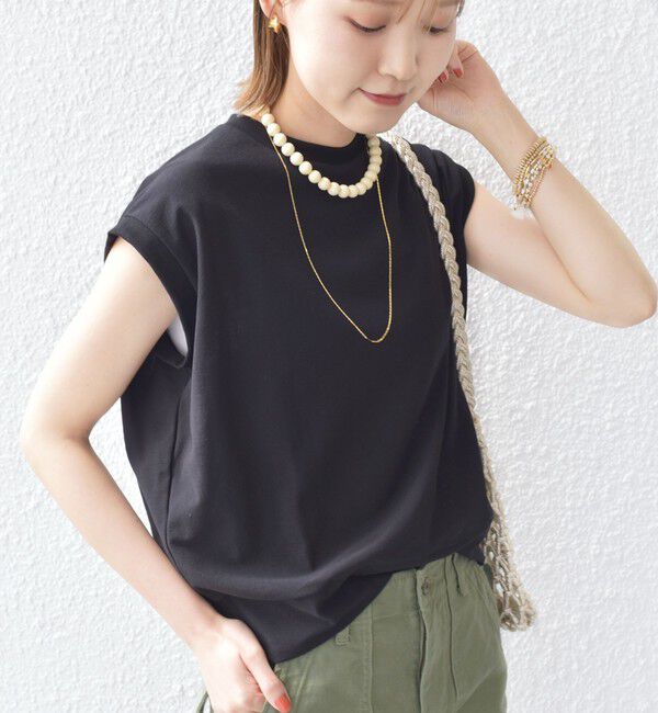 SHIPS for women「〈手洗い可能〉DEPEND アムンゼン ノースリーブ カットソー」|Tシャツ・カットソー|ブラック